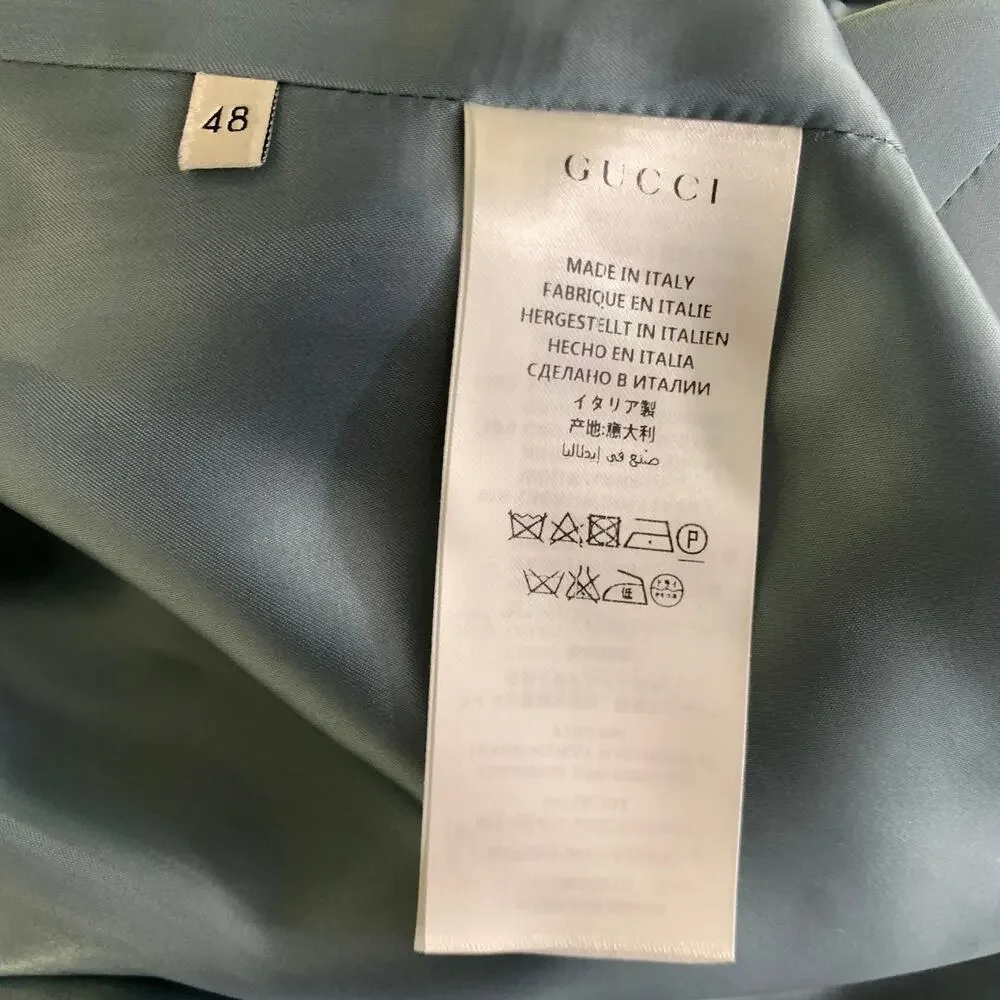 GUCCI Size 38 Green Wool Cashmere Notch Lapel Sport Coat